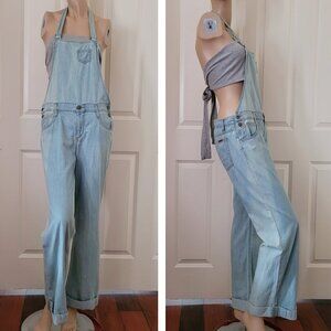 Joe's Jeans Rare Vintage Wash Wide Leg Denim Overall SZ 27